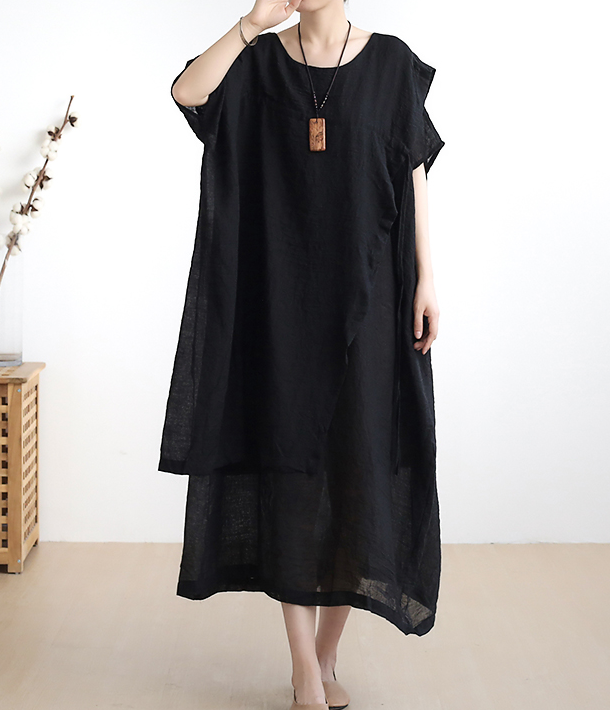 Summer Linen Spring Women  Loose Dresses AMT05131 VPPBUY shop