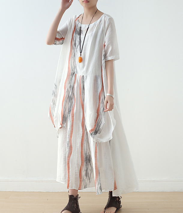 Summer Linen Spring Women  Loose Dresses AMT05121 VPPBUY shop