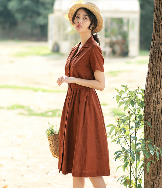 Summer Cotton Linen Spring Women Dresses QJ05076 VPPBUY shop