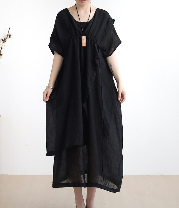 Summer Linen Spring Women  Loose Dresses AMT05131 VPPBUY shop