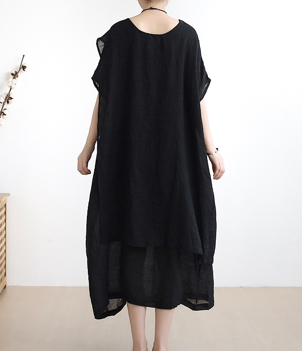 Summer Linen Spring Women  Loose Dresses AMT05131 VPPBUY shop