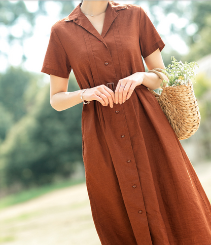 Summer Cotton Linen Spring Women Dresses QJ05076 VPPBUY shop