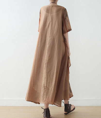 Summer Linen Spring Women  Loose Dresses AMT05121 VPPBUY shop