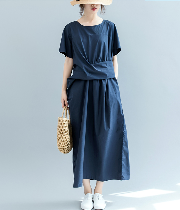 Crossknot Summer Cotton Linen Spring Women Dresses QZ200537 VPPBUY shop