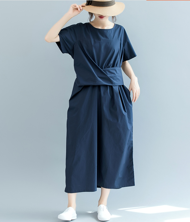 Crossknot Summer Cotton Linen Spring Women Dresses QZ200537 VPPBUY shop