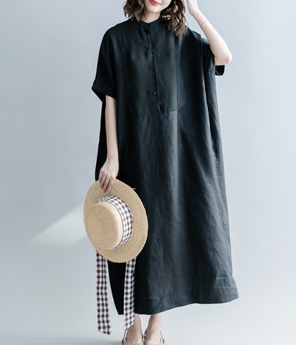 Loose Summer Cotton Linen Spring Women Dresses QZ200535 VPPBUY shop