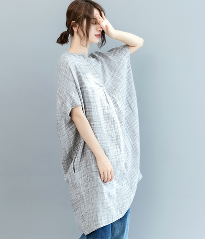 Loose Summer Cotton Linen Spring Women Dresses QZ200527 VPPBUY shop