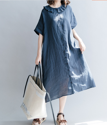 Summer Cotton Linen Spring Women Dresses QZ200528 VPPBUY shop