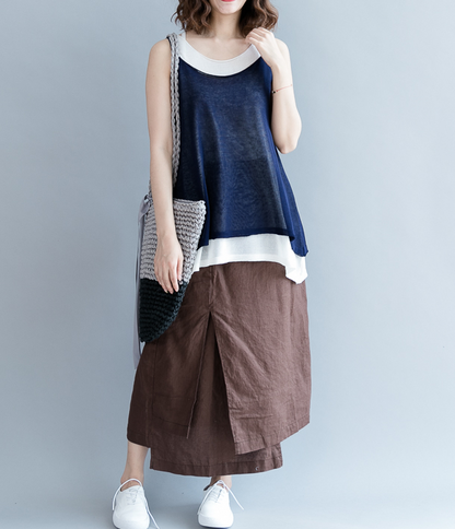 Overlay style Linen Women's Skirts QZ200531 VPPBUY shop