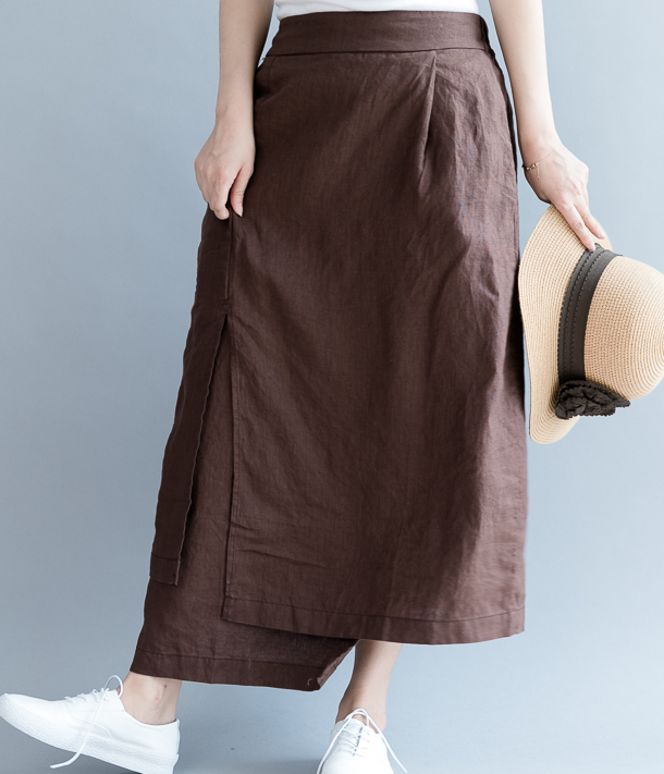 Overlay style Linen Women's Skirts QZ200531 VPPBUY shop