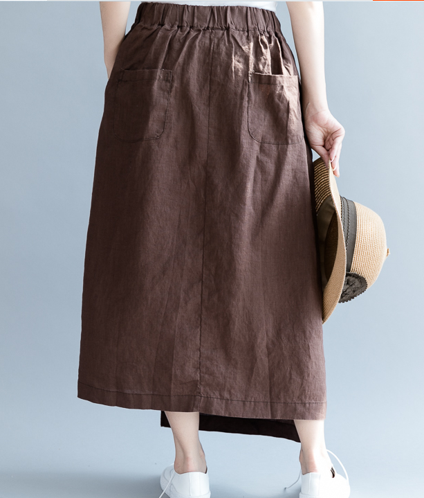 Overlay style Linen Women's Skirts QZ200531 VPPBUY shop