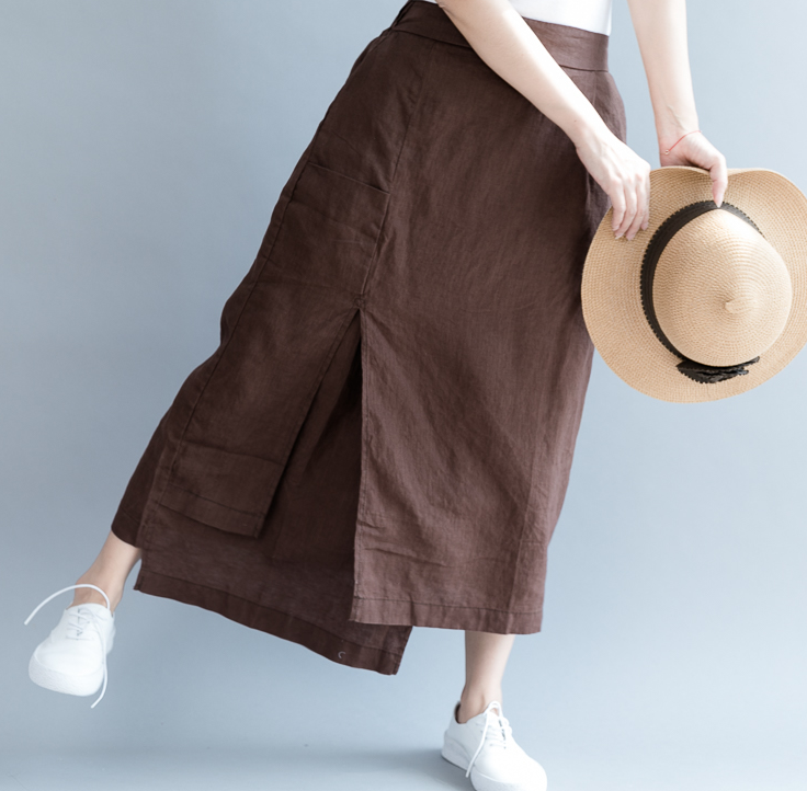 Overlay style Linen Women's Skirts QZ200531 VPPBUY shop