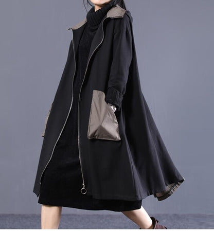 A-line Long Women Casual Hooded Parka Plus Size Coat Jacket VPPBUY shop