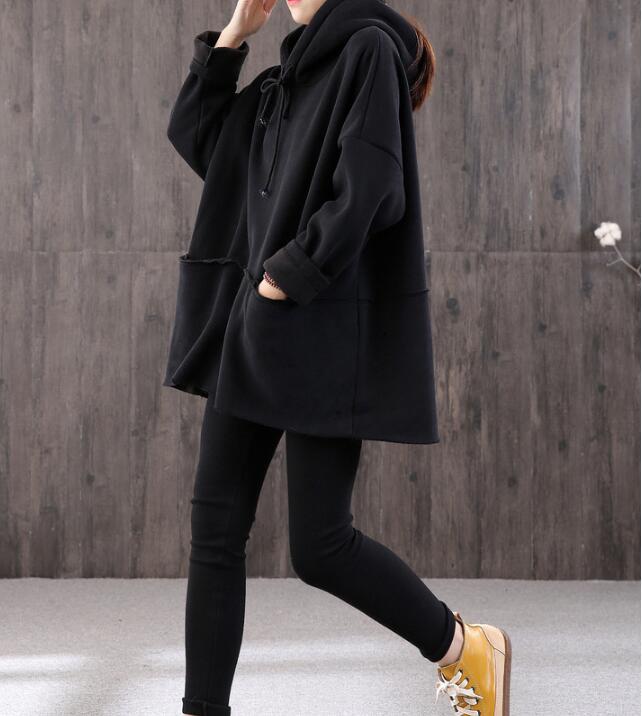 Hooded Loose Blouse Spring Tunic Casual Women Shirts Cotton Tops WG961707 VPPBUY shop