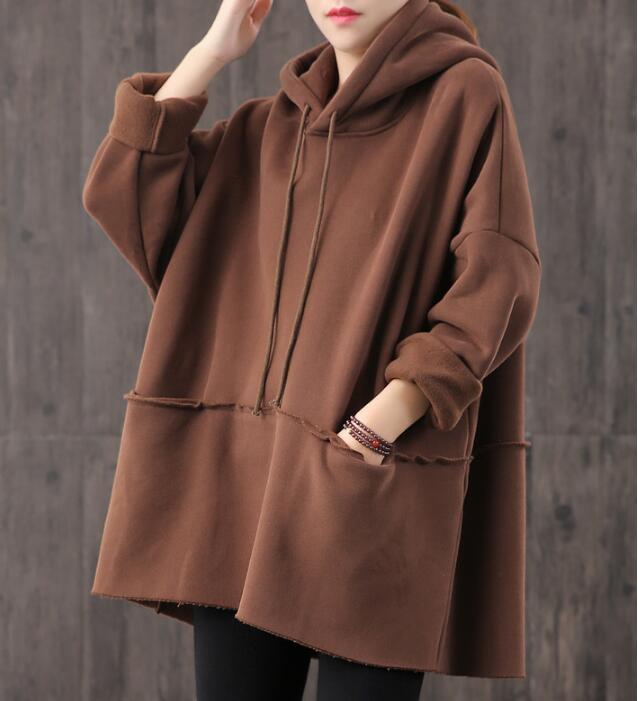 Hooded Loose Blouse Spring Tunic Casual Women Shirts Cotton Tops WG961707 VPPBUY shop