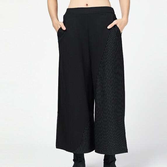 Stripe Black Summer Wide Legs Women Casual Harem Pants HD971318 VPPBUY shop