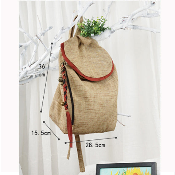 Cotton Linen Women Backpack Vintage Simple Style Bag VPPBUY shop