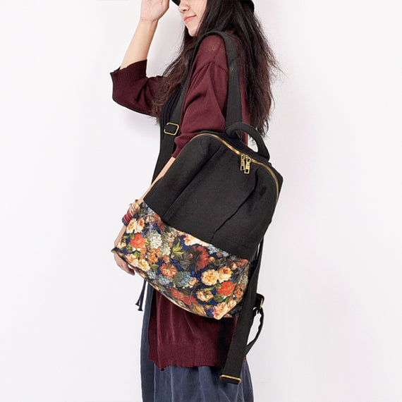 Patchwork Floral Simple Style Women Backpack Shoulder Bag VPPBUY shop