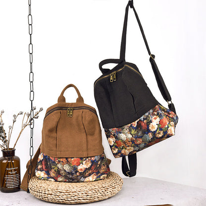 Patchwork Floral Simple Style Women Backpack Shoulder Bag VPPBUY shop