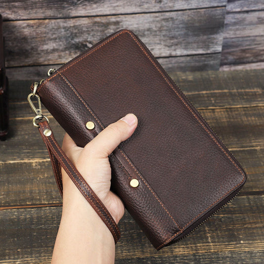 Men's Leather Wallet Purse Hand Bag Clutch Bag Card Package Storage Bag For Gift VPPBUY shop