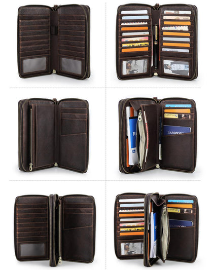 Men's Leather Wallet Purse Hand Bag Clutch Bag Card Package Storage Bag For Gift VPPBUY shop