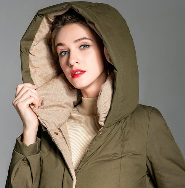 Long Women Down Coat Hooded Winter Loose 90% Duck Down Jackets VPPBUY shop