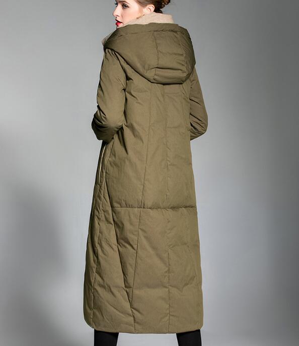 Long Women Down Coat Hooded Winter Loose 90% Duck Down Jackets VPPBUY shop