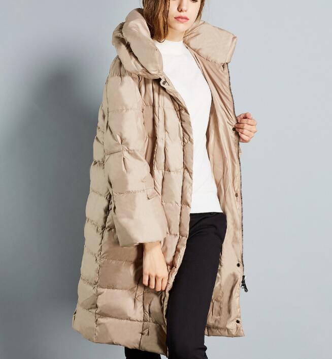 Winter Loose Duck Down Jackets Hooded Warm Women Long Down Coat VPPBUY shop