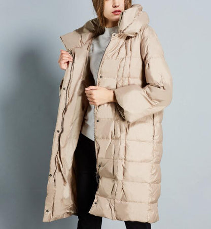 Winter Loose Duck Down Jackets Hooded Warm Women Long Down Coat VPPBUY shop