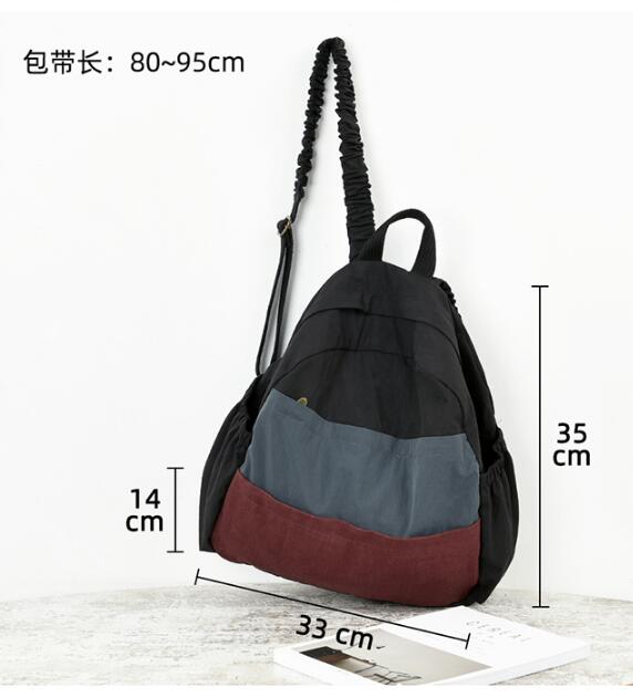 Wrinkled Belt  PatchWork Casual Large Women Travel Bag Shoulder Bag VPPBUY shop