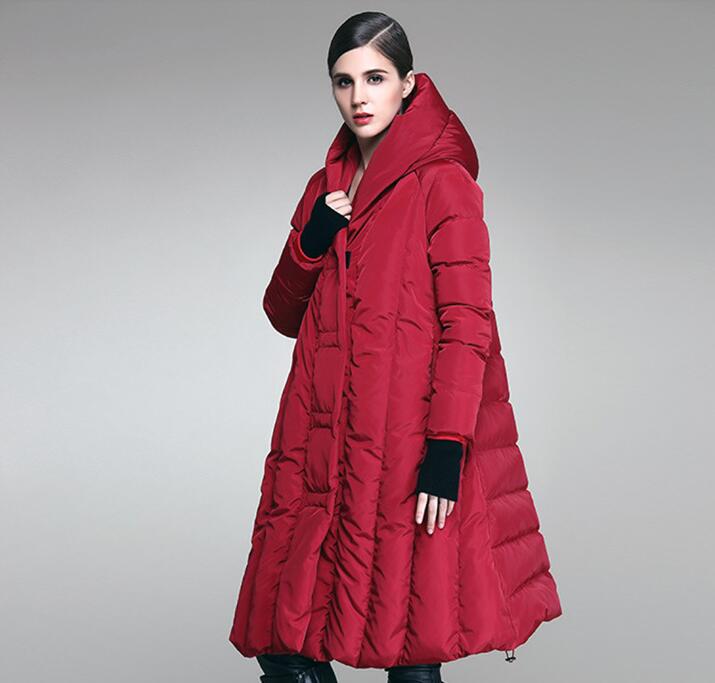 Loose Long Women Down Coat, Winter Loose Puffer Coat,90% Hooded Duck Down Jackets 5655 VPPBUY shop