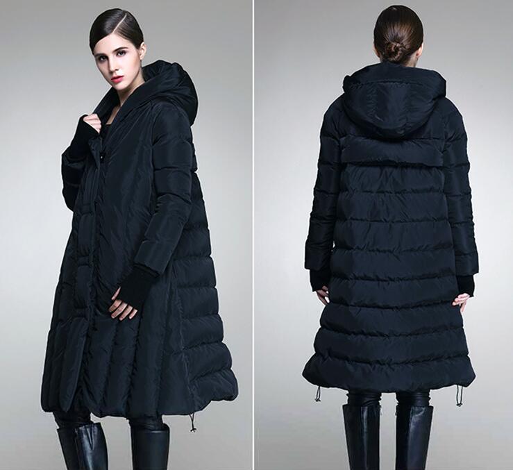 Loose Long Women Down Coat, Winter Loose Puffer Coat,90% Hooded Duck Down Jackets 5655 VPPBUY shop