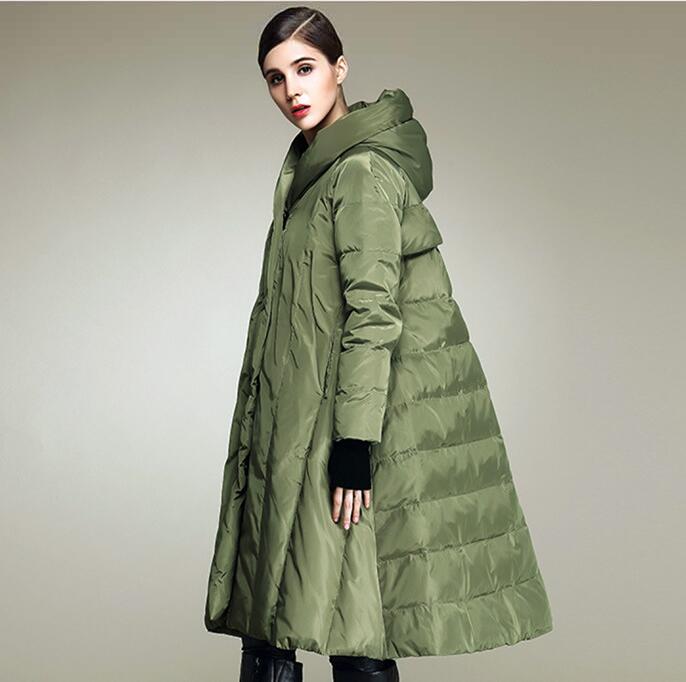 Loose Long Women Down Coat, Winter Loose Puffer Coat,90% Hooded Duck Down Jackets 5655 VPPBUY shop