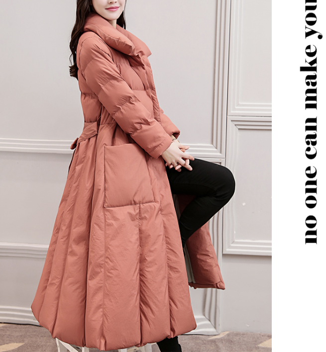 Long Winter Puffer Coat Thick Winter Waist Belt Women Down Coats 30214 VPPBUY shop