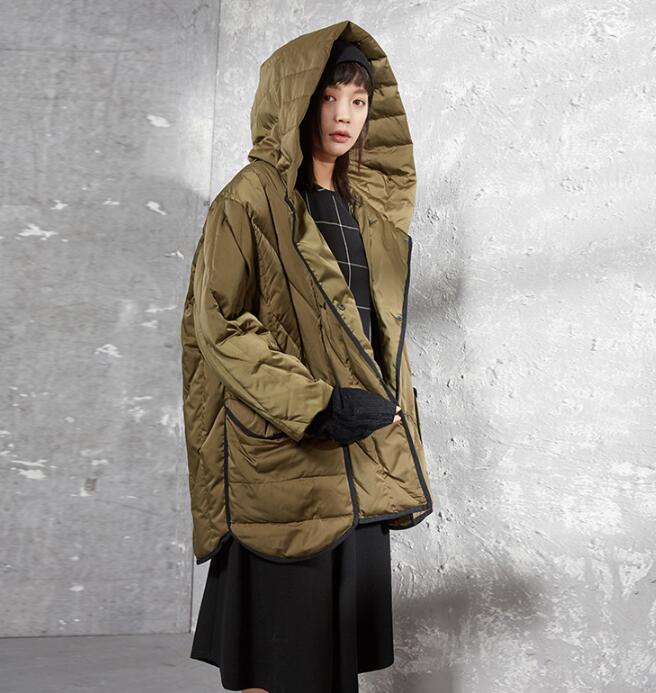 Hooded Women Winter Loose Thick 90% Duck Down Jackets Warm Long Down Coat VPPBUY shop