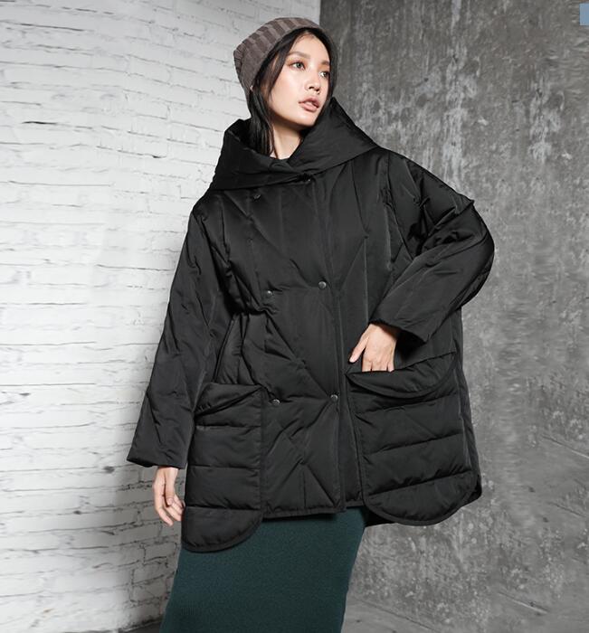 Hooded Women Winter Loose Thick 90% Duck Down Jackets Warm Long Down Coat VPPBUY shop