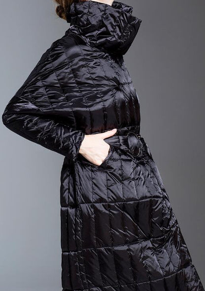 Waist Blet Long Loose Women Down Coat High Collar Winter Loose 90% Duck Down Jackets VPPBUY shop