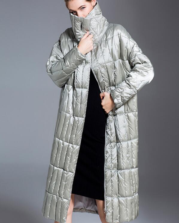 Waist Blet Long Loose Women Down Coat High Collar Winter Loose 90% Duck Down Jackets VPPBUY shop