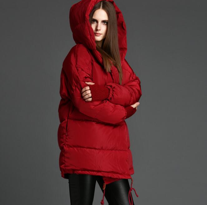 Hooded Women Winter Puffer Coat 90% Duck Down Jackets Warm Down Coat Any Size VPPBUY shop