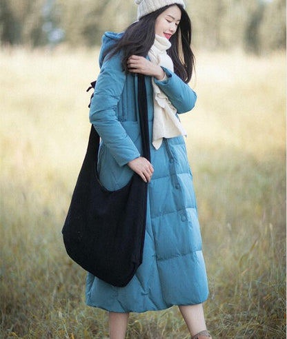 Casual Winter Women Coat Long Hooded Large Pocket Down Jacket VPPBUY shop