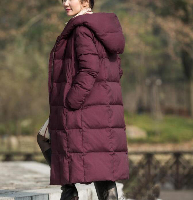 Thick Long Winter Duck Down Jacket, Hooded Down Jacket Women Puffer Coat VPPBUY shop