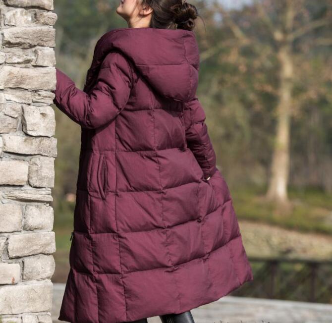 Thick Long Winter Duck Down Jacket, Hooded Down Jacket Women Puffer Coat VPPBUY shop