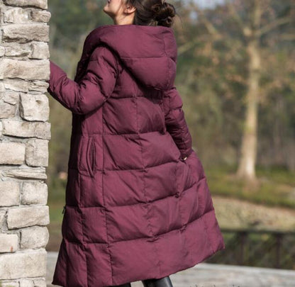 Thick Long Winter Duck Down Jacket, Hooded Down Jacket Women Puffer Coat VPPBUY shop