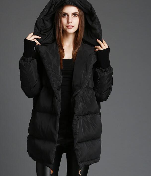 Hooded Women Winter Puffer Coat 90% Duck Down Jackets Warm Down Coat Any Size VPPBUY shop