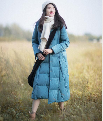 Casual Winter Women Coat Long Hooded Large Pocket Down Jacket VPPBUY shop