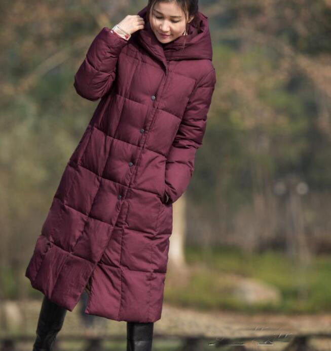 Thick Long Winter Duck Down Jacket, Hooded Down Jacket Women Puffer Coat VPPBUY shop