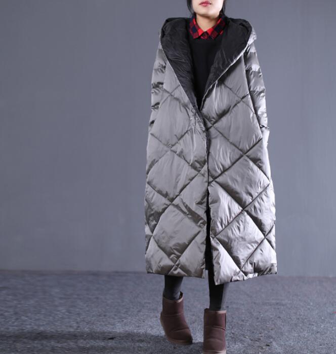 Loose Style Winter Duck Down Jacket, Hooded Down Jacket Women Plus Size VPPBUY shop