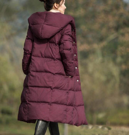 Thick Long Winter Duck Down Jacket, Hooded Down Jacket Women Puffer Coat VPPBUY shop