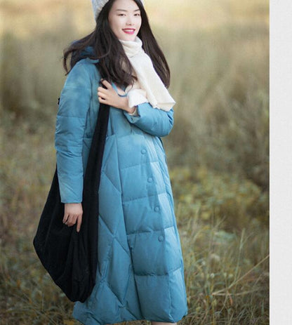 Casual Winter Women Coat Long Hooded Large Pocket Down Jacket VPPBUY shop