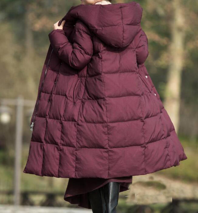 Thick Long Winter Duck Down Jacket, Hooded Down Jacket Women Puffer Coat VPPBUY shop